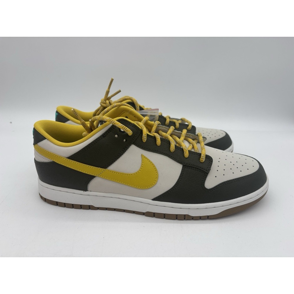 Size 15 - Nike Dunk Premium Low Cargo Khaki Vivid Sulfur FV3629-371 No Box Lid